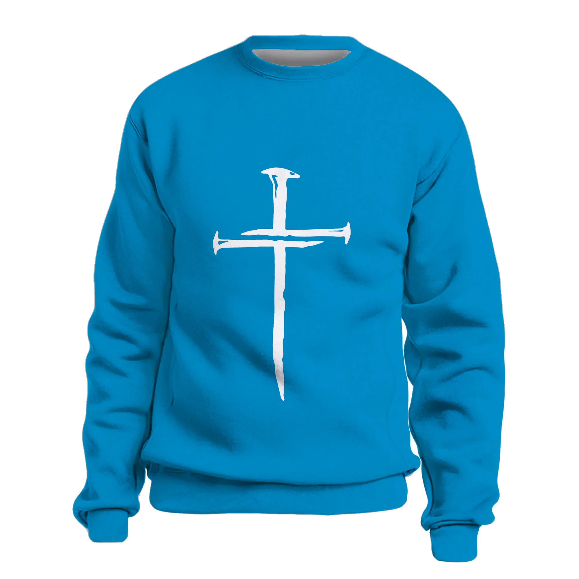 

Cross Pattern Y2k Hoodie Men Clothing Shipping Anime Jesus Fleece Tracksuits Oversize Sweatshirt Man Sweatshirts Korean Fashion