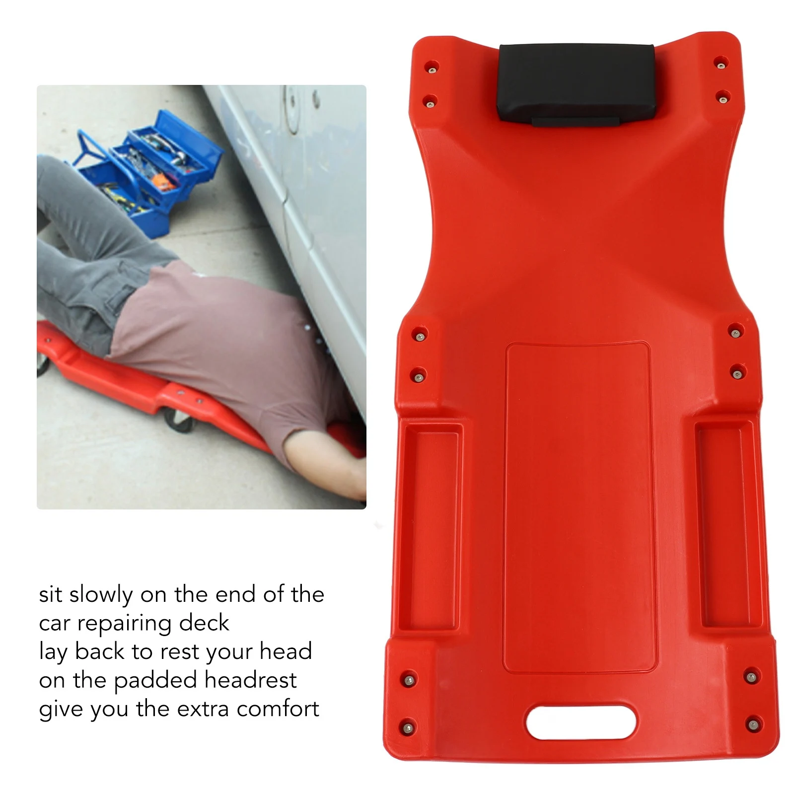 Bottom Chassis Repair Tools 36in Auto Repair Lying Board Car Repairing Deck Bottom Chassis Tools With Padded Headrest car repair tools