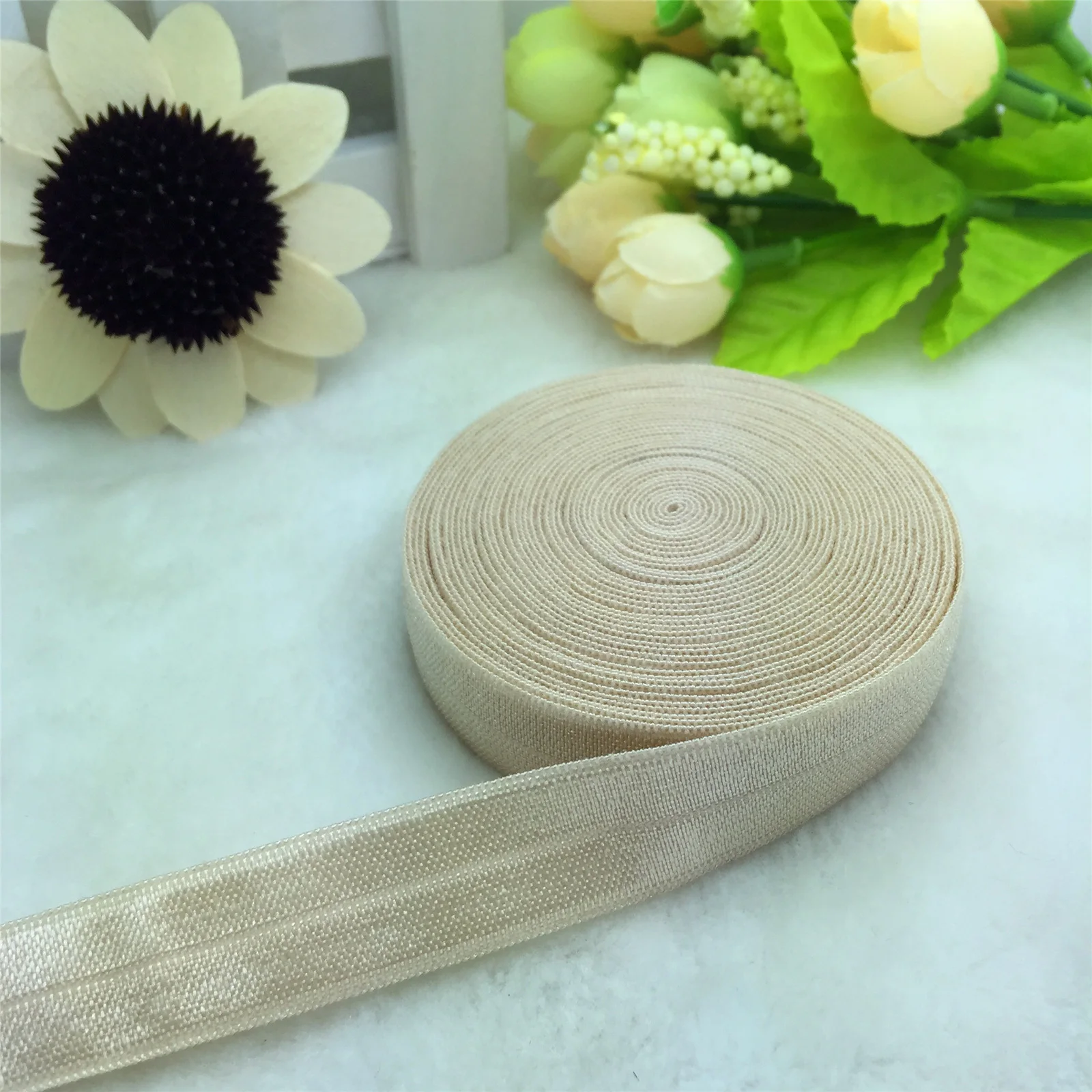 Versatile Satin Elastic Band for DIY Crafts, 15mm, 5/8 Width, Multiple Yard Options