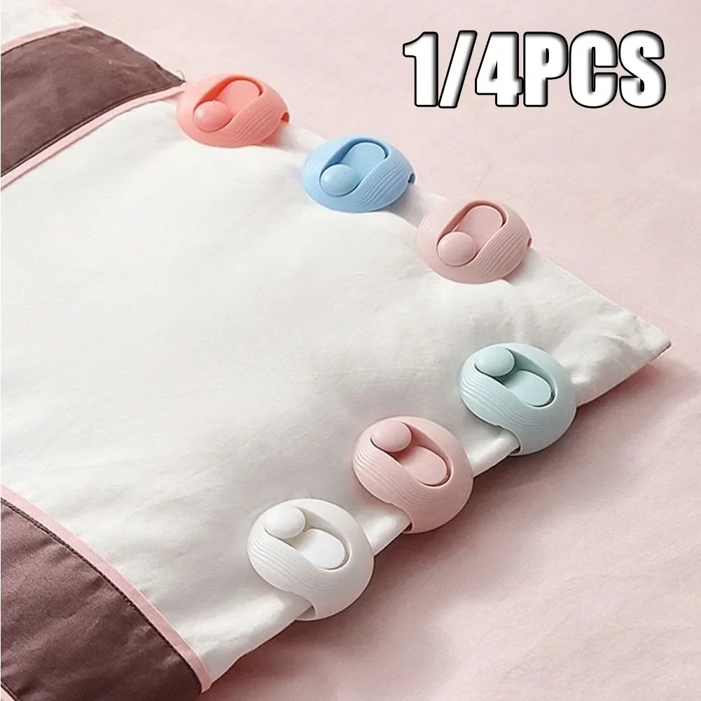 

1/4Pcs ABS Non Slip Gripper Round Shape Quilt Clips Fixer Needleless Cover Holder Fastener Bed Sheet Blankets Fastener Clips