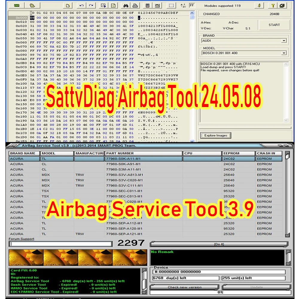 

Airbag Service Tool 3.9 | SattvDiag Airbag Tool 24.05.08+Keygen For Car