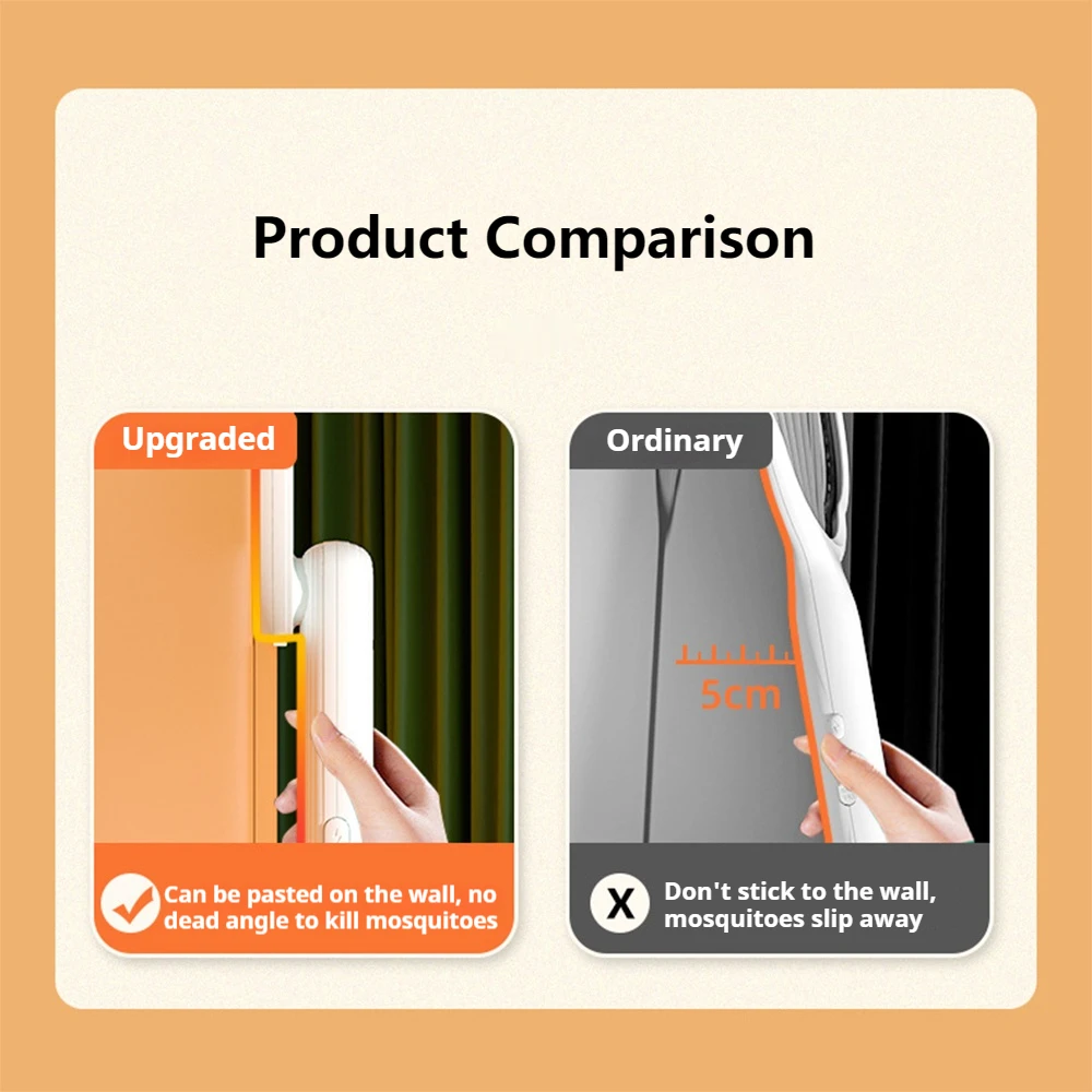 Mosquito Killer Lamp Mosquito Lamp Foldable USB Rechargeable Mosquito Racket Angle Adjustable Electric Mosquito Killer With UV Light Trap Insect Exterminator