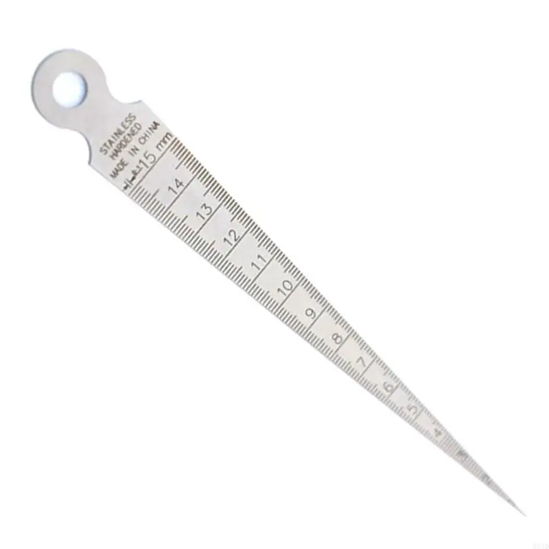 85AD Compact Taper Gage 0-15mm Stainless Steel Taper Welding Gauge Inch & Metric Feeler for Gap Hole Measure Tool ser Scal