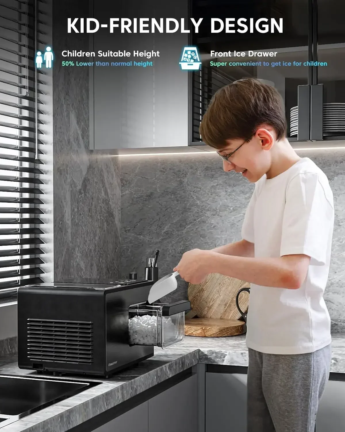 Kitchen suppliesFreezimer Dreamice X3 Nugget Ice Maker Machine Countertop Sonic Ice Kid Friendly Pebble Maker Chewable S