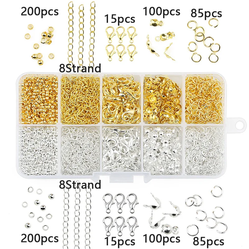 Gold-Plated Brass Jump Rings for Jewelry Making and Crafting