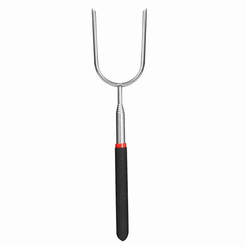 

Barbecue Meat Fork Telescopic Stainless Steel Fork With Long Prongs Retractable BBQ Tool For Carving Chicken Cooking Steaks