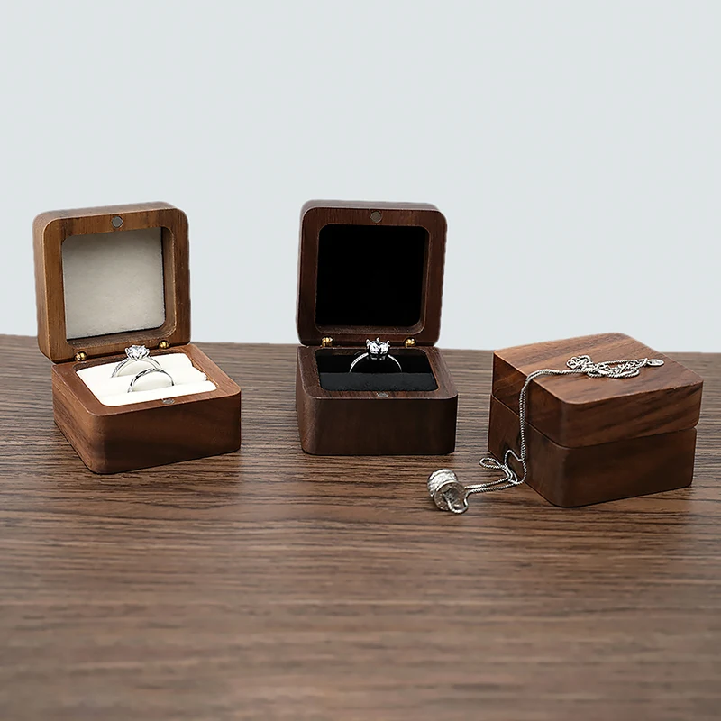 Luxury Wooden Jewelry Packaging Box for Rings Earrings Bracelets – Elegant Wood Jewelry... - SKU WJPB1945 - UGI Packaging