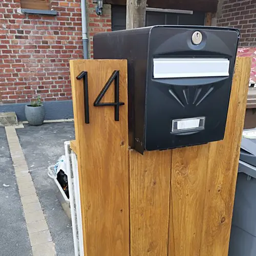 1pc 125mm Floating House Number Outdoor 5 inch Black Zinc Alloy Letter Apartment Door Numbers Mailbox Address Sign #0-9 - Image 6