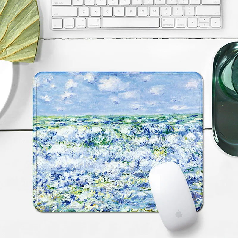 

Mause Pad Gaming Landscape Mouse Ped Small Desk Pad Anti-slip Desktop Accessories Luxury Mouse Pad Desk Organizing Supplies