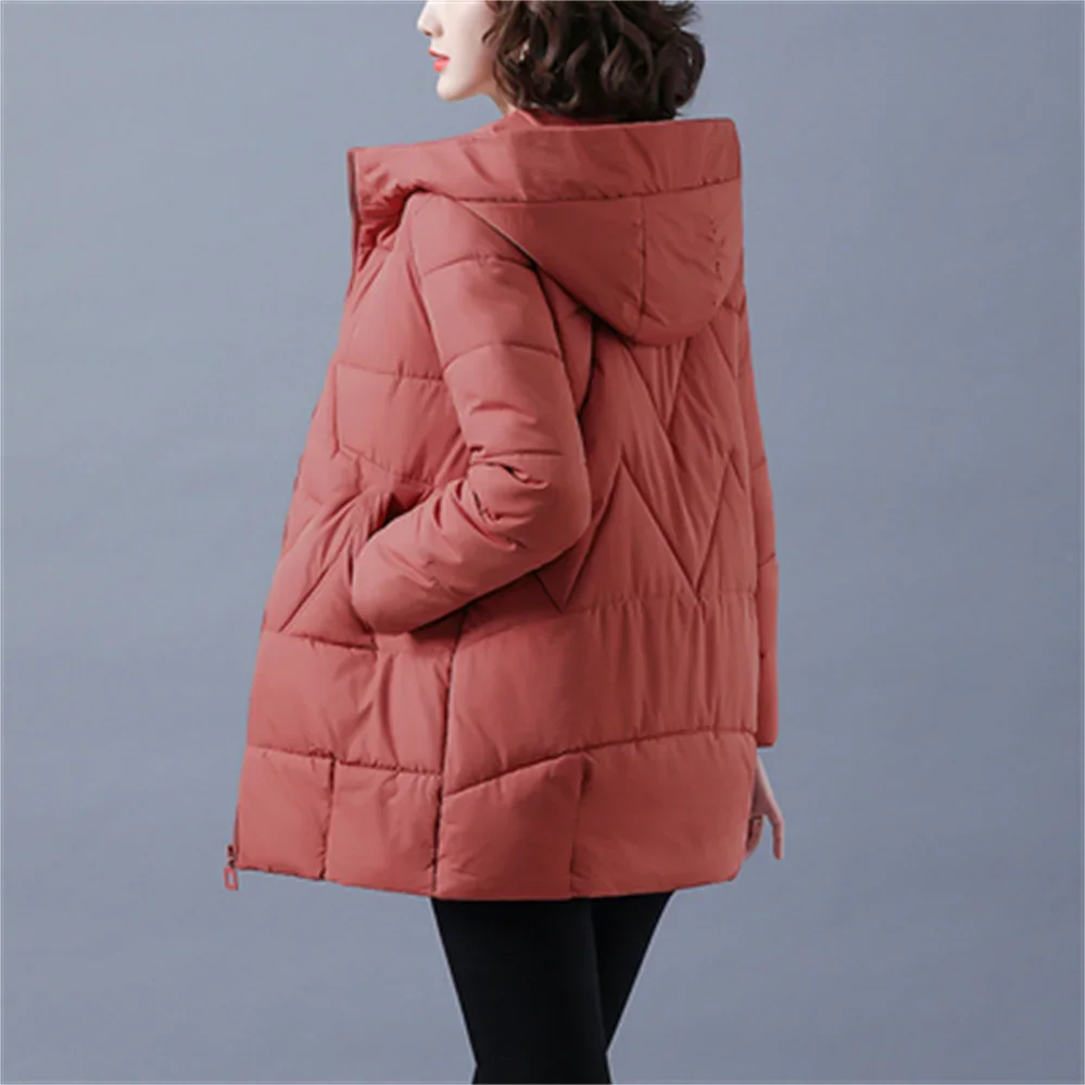 

TPJB New Women Winter Jacket Long Warm Parkas Female Thicken Coat Cotton Padded Parka Jacket Hooded Outwear Winter Coat