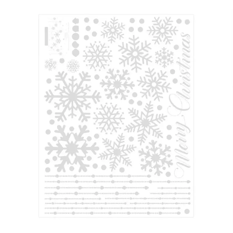 Christmas Wall Window Sticker Decoration Self Adhesive Hanging Snow Snowman Ball Tree Santa Stickers Glass Xmas Decor