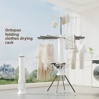 Foldable Octopus Balcony Clothes Drying Rack Stand, Portable Small Octopus Sun Clothes Rack - Space-saving & Mobile 1