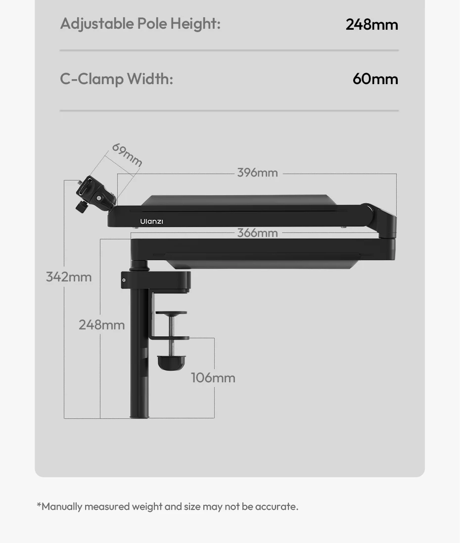 Adjustable Microphone Boom Arm Microphone Stand for Mic Camera Phone for Live-St