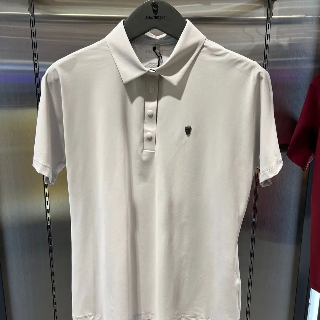 Women's Golf Clothing Solid Color Versatile Simple Slim Fit Breathable Lapel Short Sleeve T-Shirt