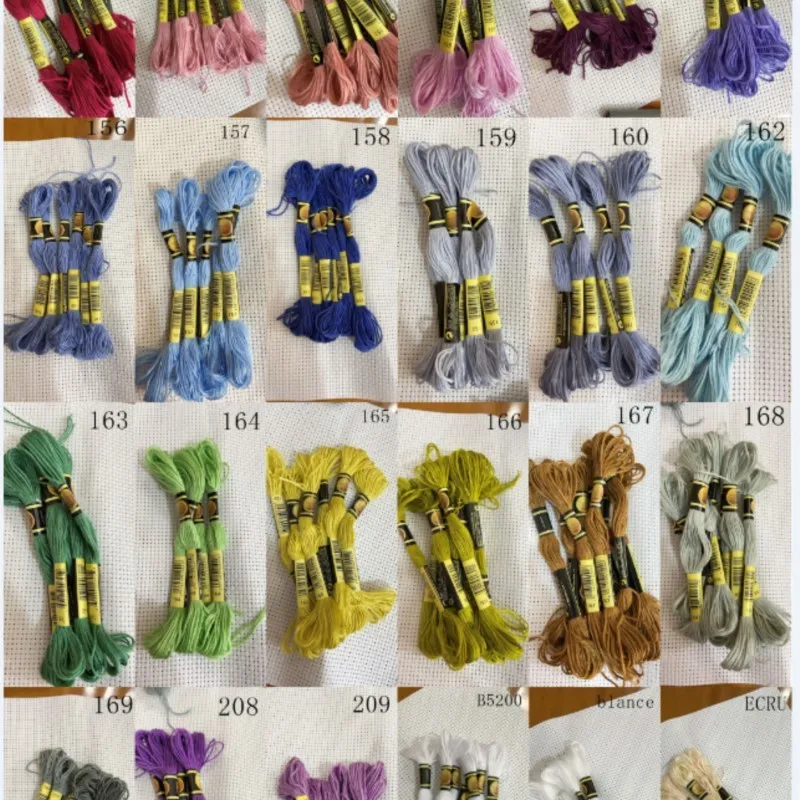 

New 10 pcs Random Color embroidery DIY cotton Line Branch Threads Similar Dmc Thread Floss Skein Cross Stitch Thread