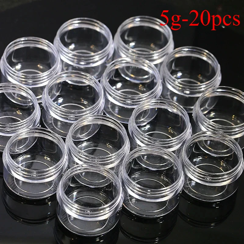 Clear Mini Cosmetic Jars - 2-5g Sample Containers for Creams, Balms, and Nail Art