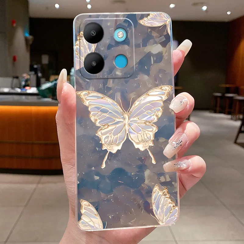 Flower Butterfly Design Soft Silicone TPU Case