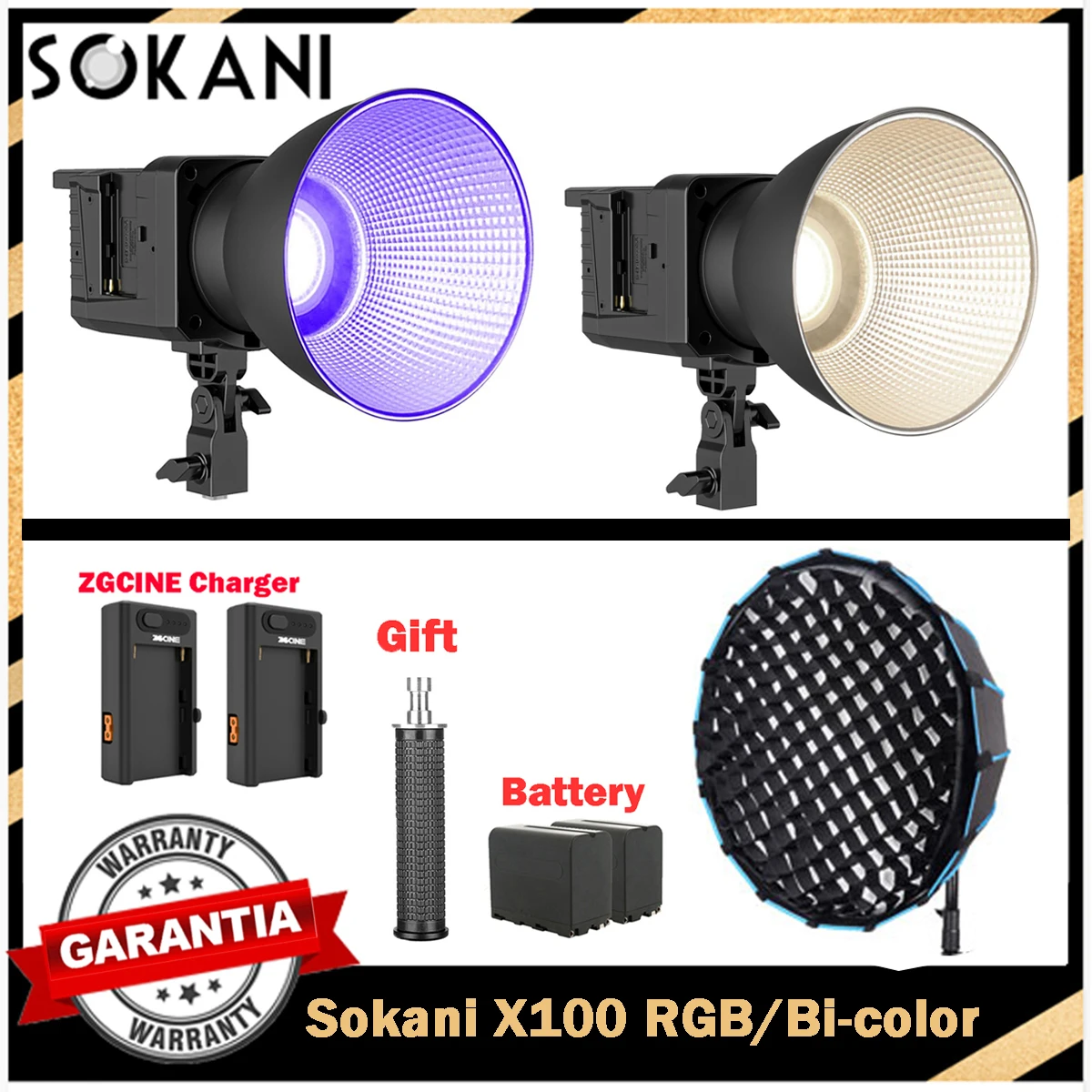 Sokani X100 RGB Bi-color СВЕТОДИОДНЫЙ