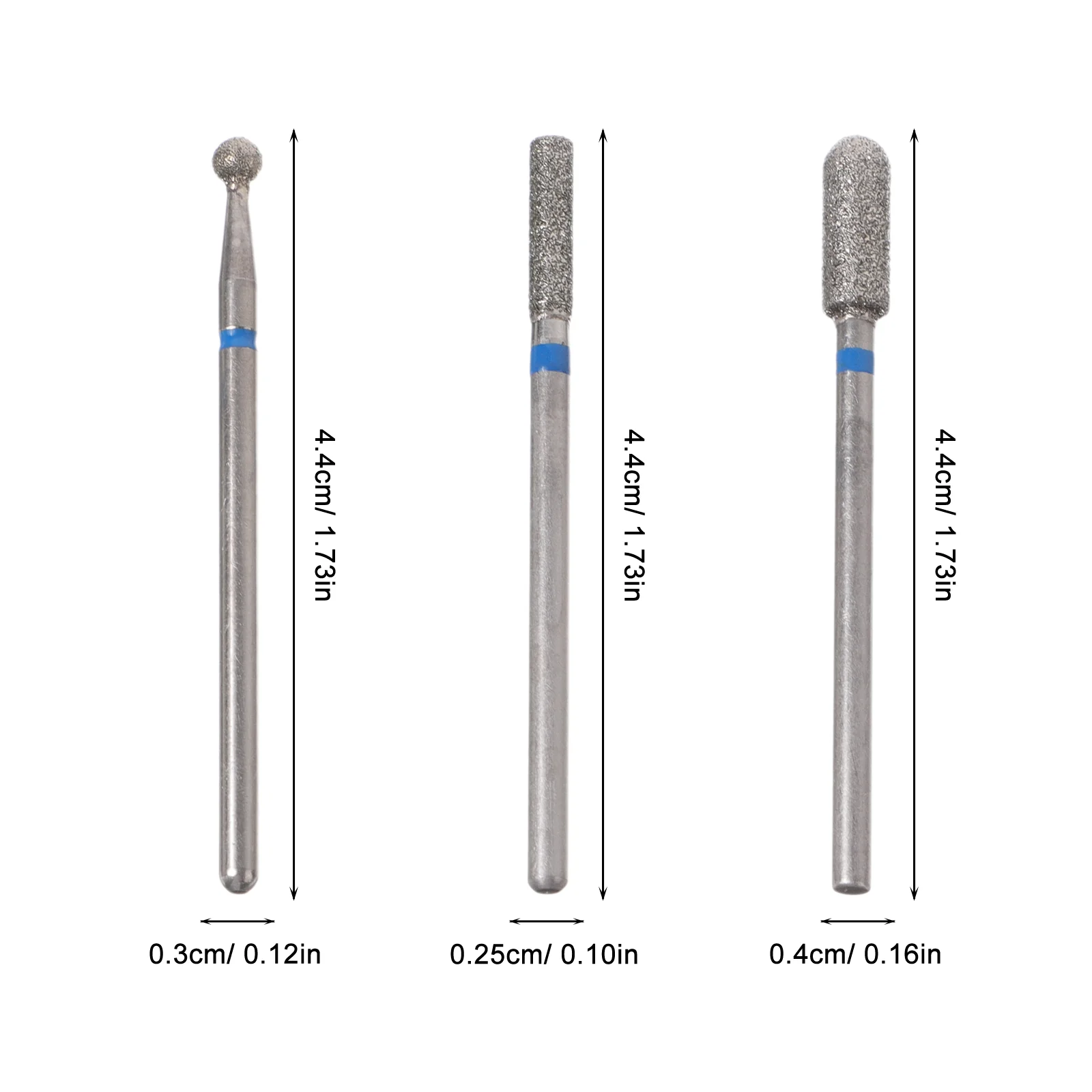 매니큐어 드릴용 큐티클 드릴 비트, 네일 광택제 세트, 손톱 제거, 전면 각질 제거, 6 개