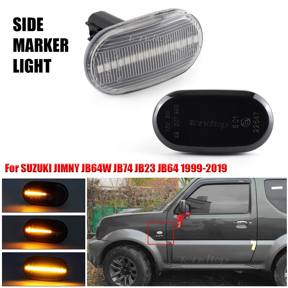

2Pcs Dynamic Side Marker Light Turn Signal Lamp LED Flashing For Suzuki Jimny Sierra Lapin Carry Truck For Mazda AZ Spiano Scrum