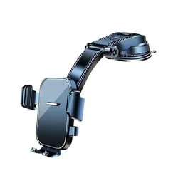 Universal Car Phone Holder with Suction Cup and Stable In - Car Mounting Stand (Black)
