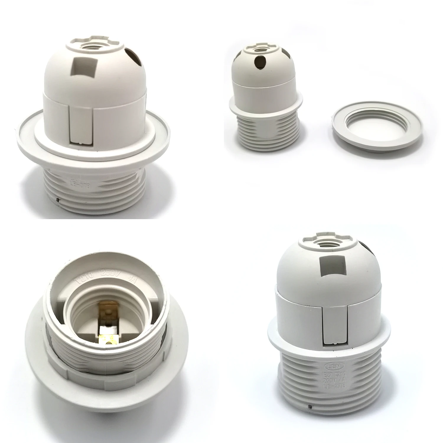 E27 LED Plastic Lamp Holder Light Bulb Socket Holder E27 Base Lamp Accessories Luminaire Bulb CQC CE