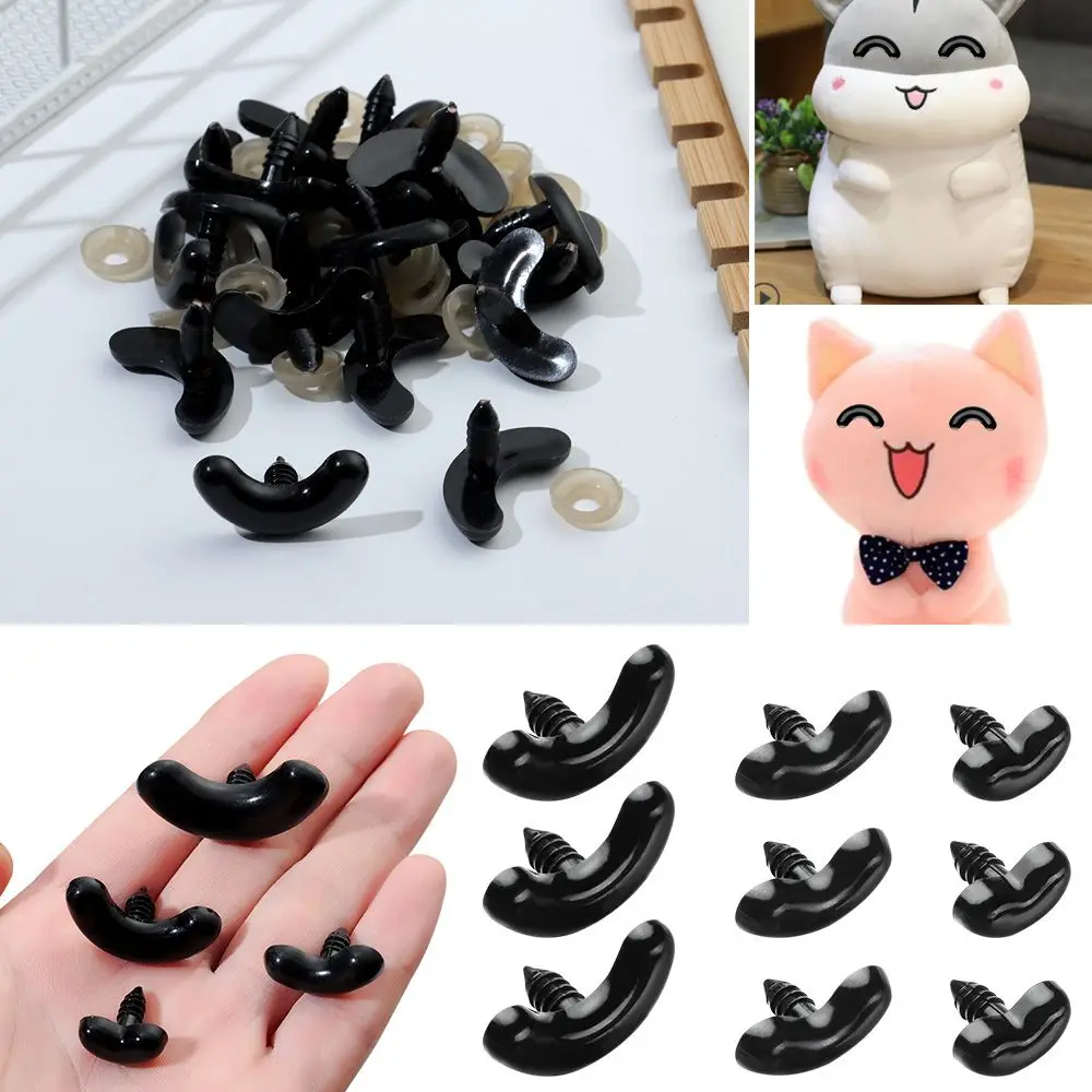Black Plastic Safety Eyes for DIY Dolls and Crafts