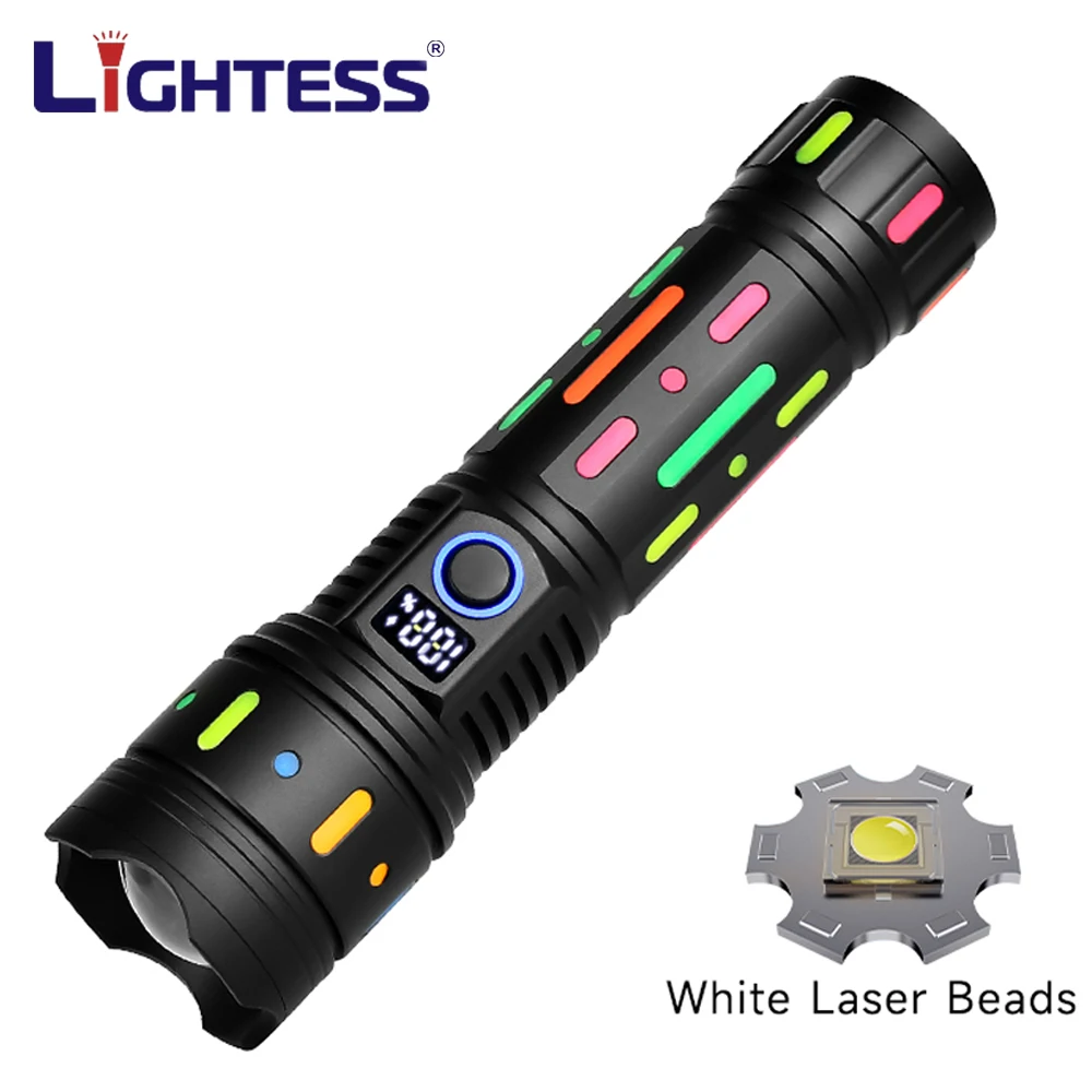 usb-lanternas-de-led-recarregaveis-tocha-tatica-de-alta-potencia-acampamento-ao-ar-livre-lanterna-de-emergencia-display-digital-laser-branco-60w