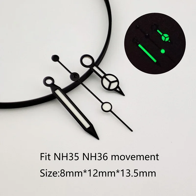 Watch Accessories Silver Gold Rose Aiguille NH35 Hands Submariner Mercedes Diver Needles C3 Lumen Pointer For Seiko Watches Replacement Part