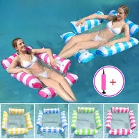 1pc Portable Swimming Pool Hammock Cushion Recliner Inflatable Floating Swimming Mattress Lounge Chair Party Toy Accessories 1