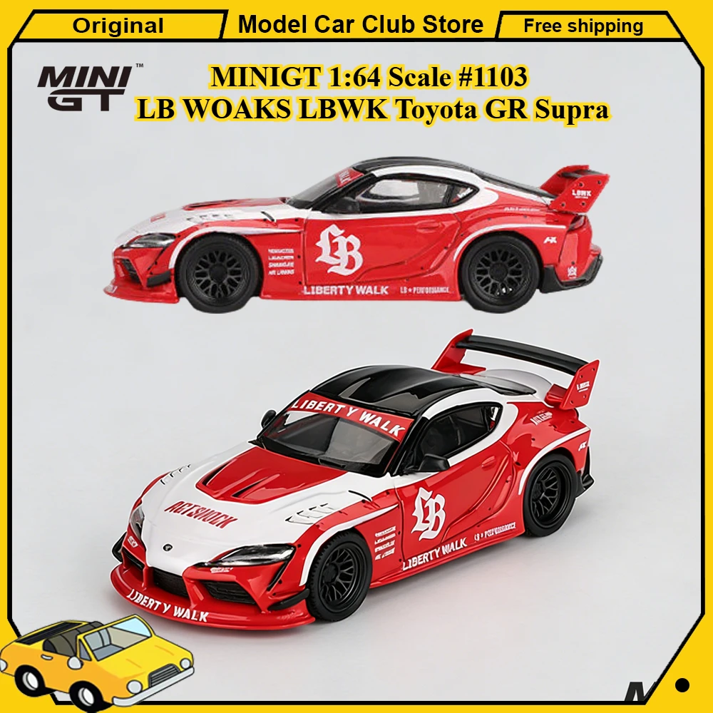 MINIGT 1:64 Scale #1103 LB WOAKS LBWK Toyota GR Supra Red White Rexy ...