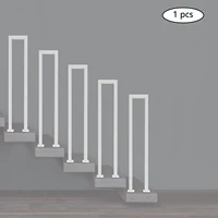 White U-shaped Handrail, Floor Standing Stair Rail for Safety, Supports Up to 66lbs, Easy to Install 2