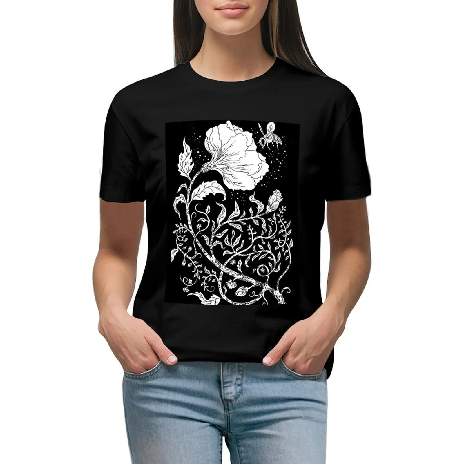 

Abuzz T-shirt shirts graphic tees summer tops tees t-shirts for Women loose fit