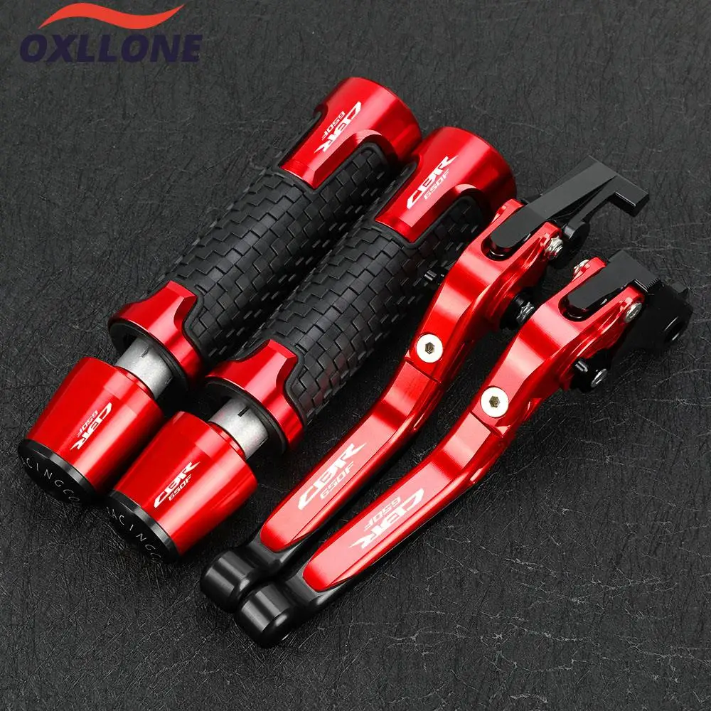 

For Honda CBR600F CBR 600F 2011 2012 2013 Accessories Motorcycle CNC Adjustable Brake Clutch Levers Handlebar Hand Grips ends