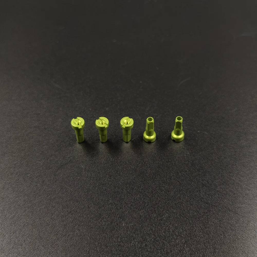 cn Spoke Per Raggi da 2 mm, Nipplo in Alluminio anodizzato 14 mm Unisex, Nero, Taglia Unica