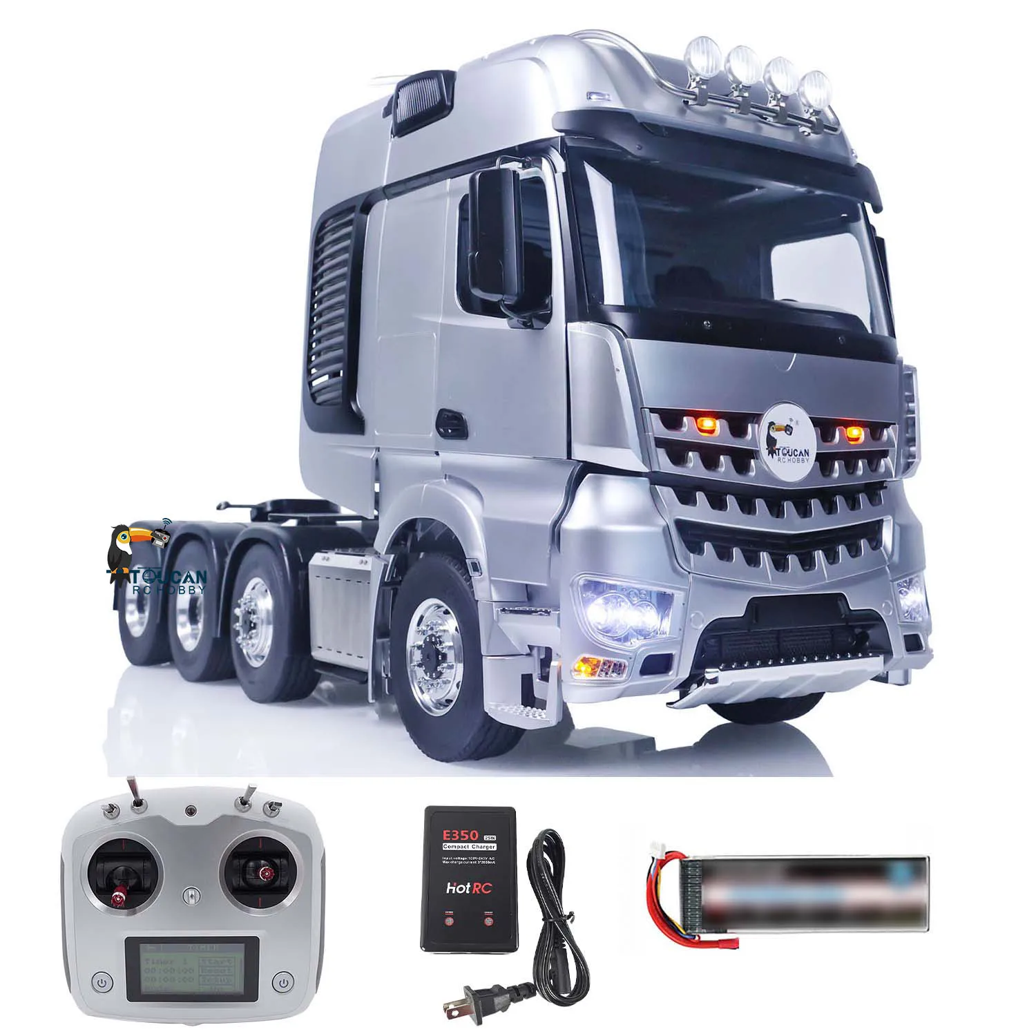 LESU 8X8 Remote Control Tractor Trucks Model 1/14 RTR RC Cars Metal Chassis Equipment Rack Lock Differential Servo THZH1539-SMT3 4