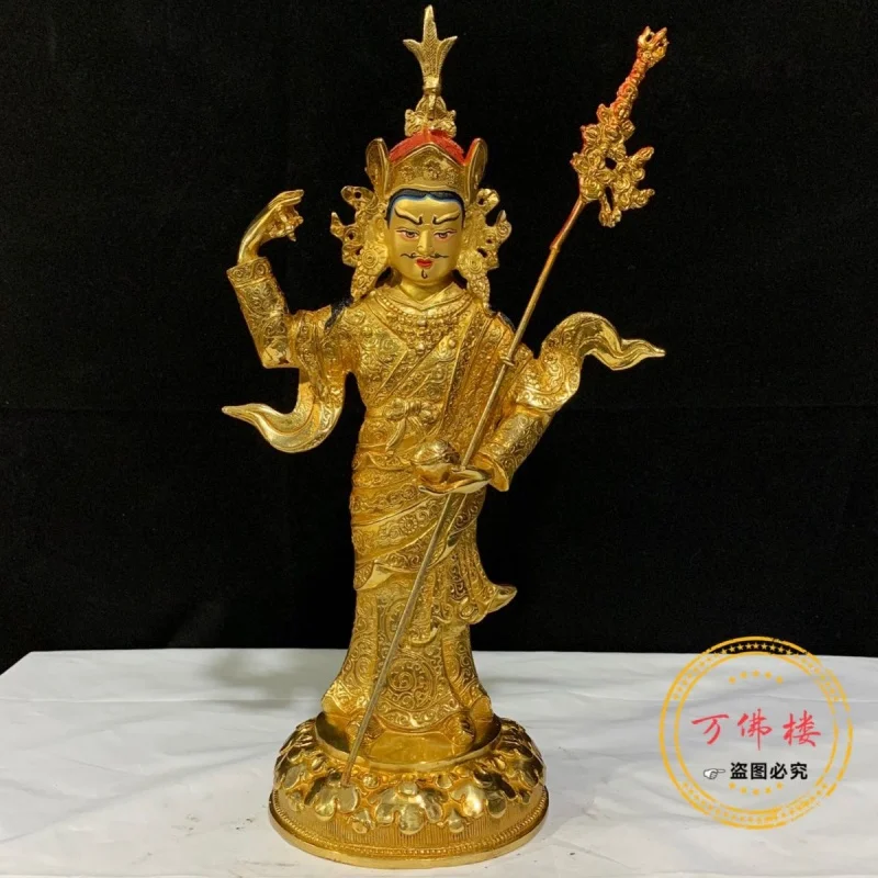 

33 cm Station Lotus Full Gilding Buddha Statue 10-Inch Pure Copper Ornaments Tibetan Tantra Can Hold Tibetan Buddhism Worship