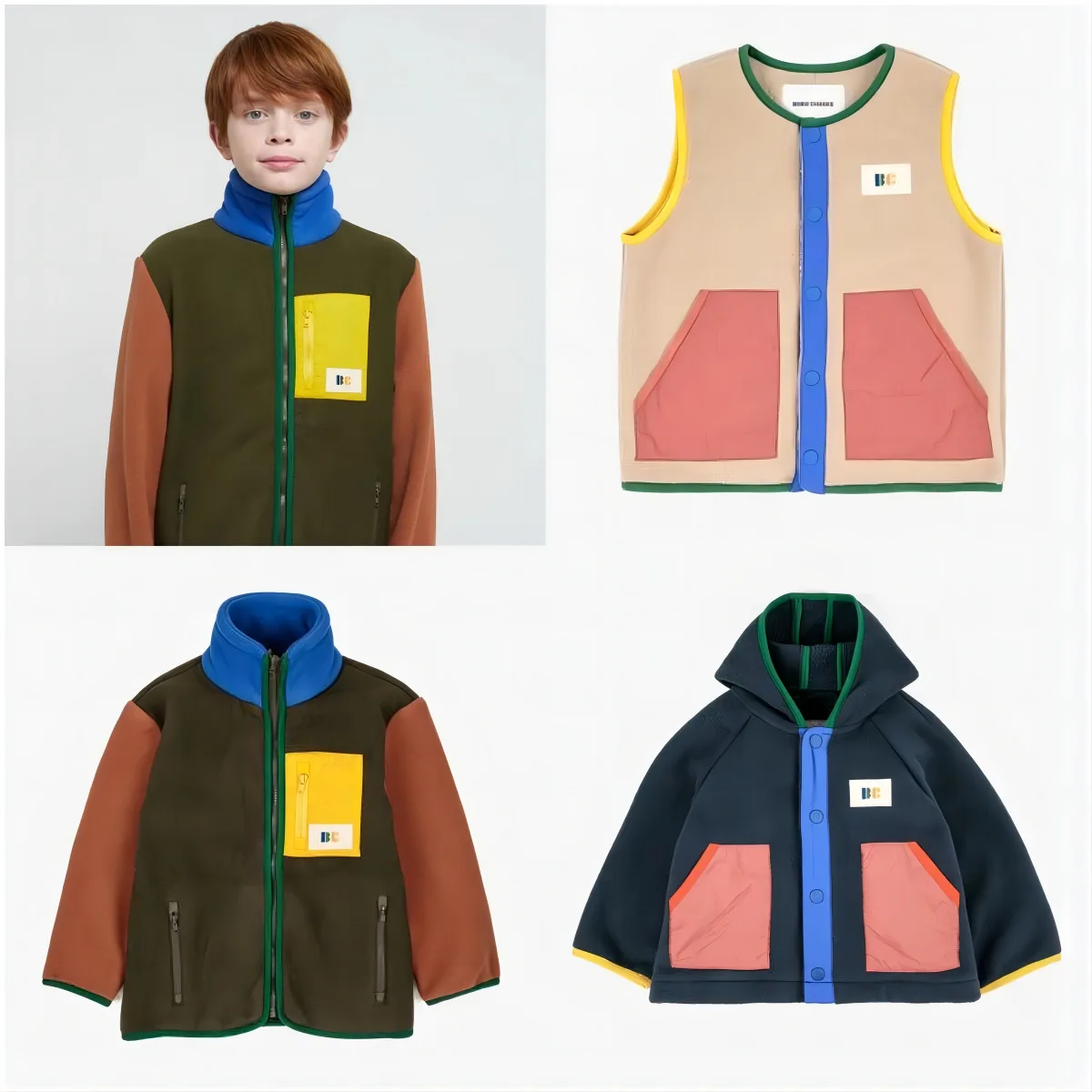 

Wyn 2023 Brand Autumn Winter Kids Jacket Patchwork Keep Warm Girl Boy Outwear Coats and Pant Suit Children