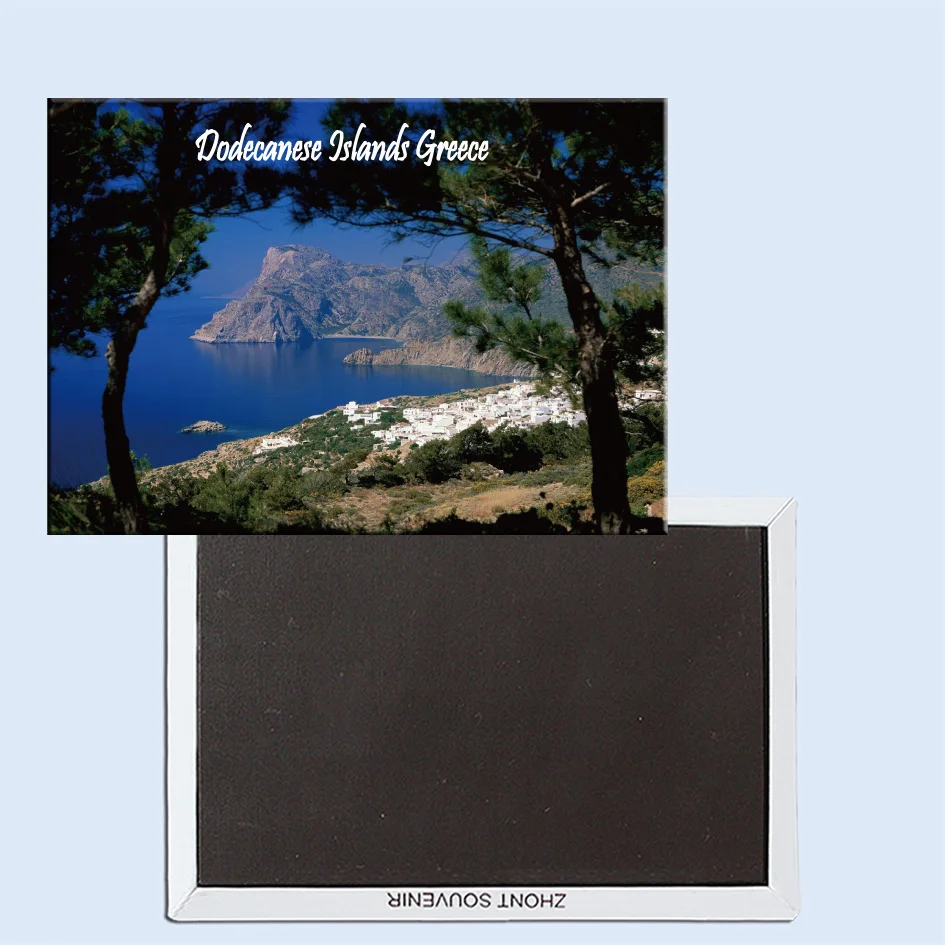 Mesohori_Karpathos_Dodecanese_Islands_Greece, Magnetic Refrigerator Stickers, Tourist Souvenirs, Small Gifts 24746