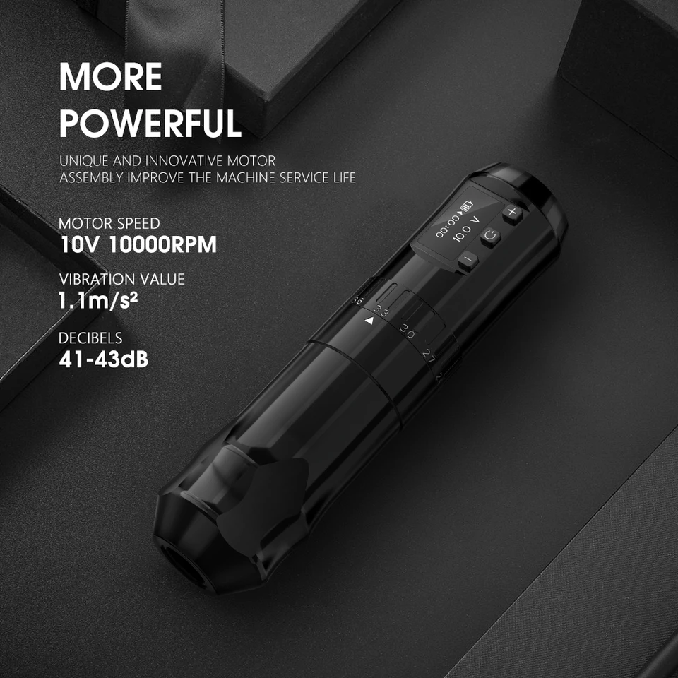 TREX-コードレスタトゥーキット,7ストローク調整可能マシン,2.4〜4.2mm