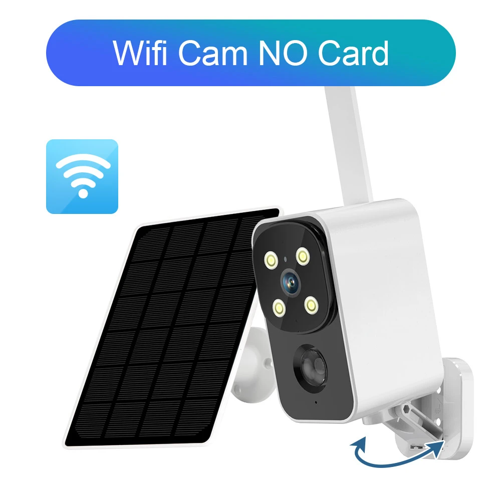 מצלמת אבטחה סולארית Ubox 4G/WiFi עם סוללה אלחוטית 4 מגה פיקסל, מצלמות חיצוניות מופעלות באמצעות סוללה, ראיית לילה בצבע, מצלמת תנועה אנושית PIR