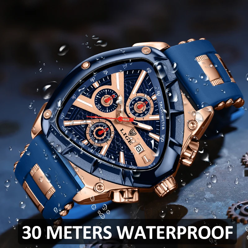 大量入荷 Watches Mens Triangle Sports LIGE Luminous Fashion Pointers その他