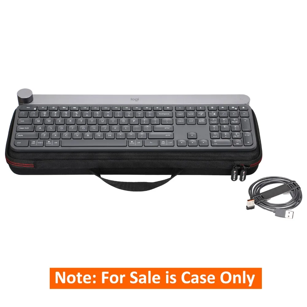 Ltgem-eva Case para Logitech Craft Keyboard Travel Bolsa de Armazenamento Portátil Apenas Bolsa - Imagem 6