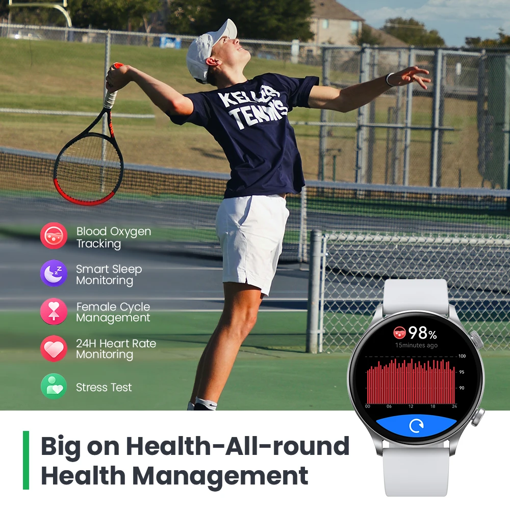 Bluetooth Call Sports Watch with Health Monitor