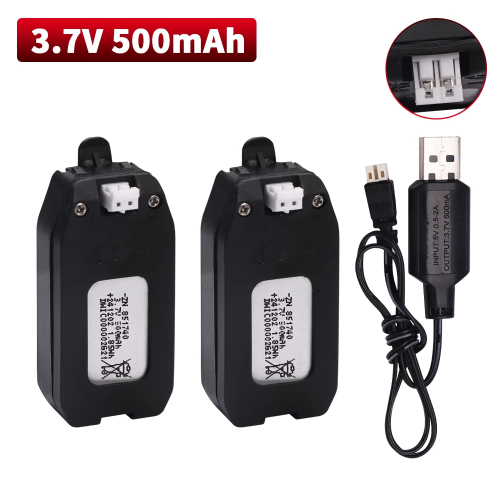 Batterie drone 3.7V 1800mAh branchée sur un chargeur USB, prête à être rechargée.