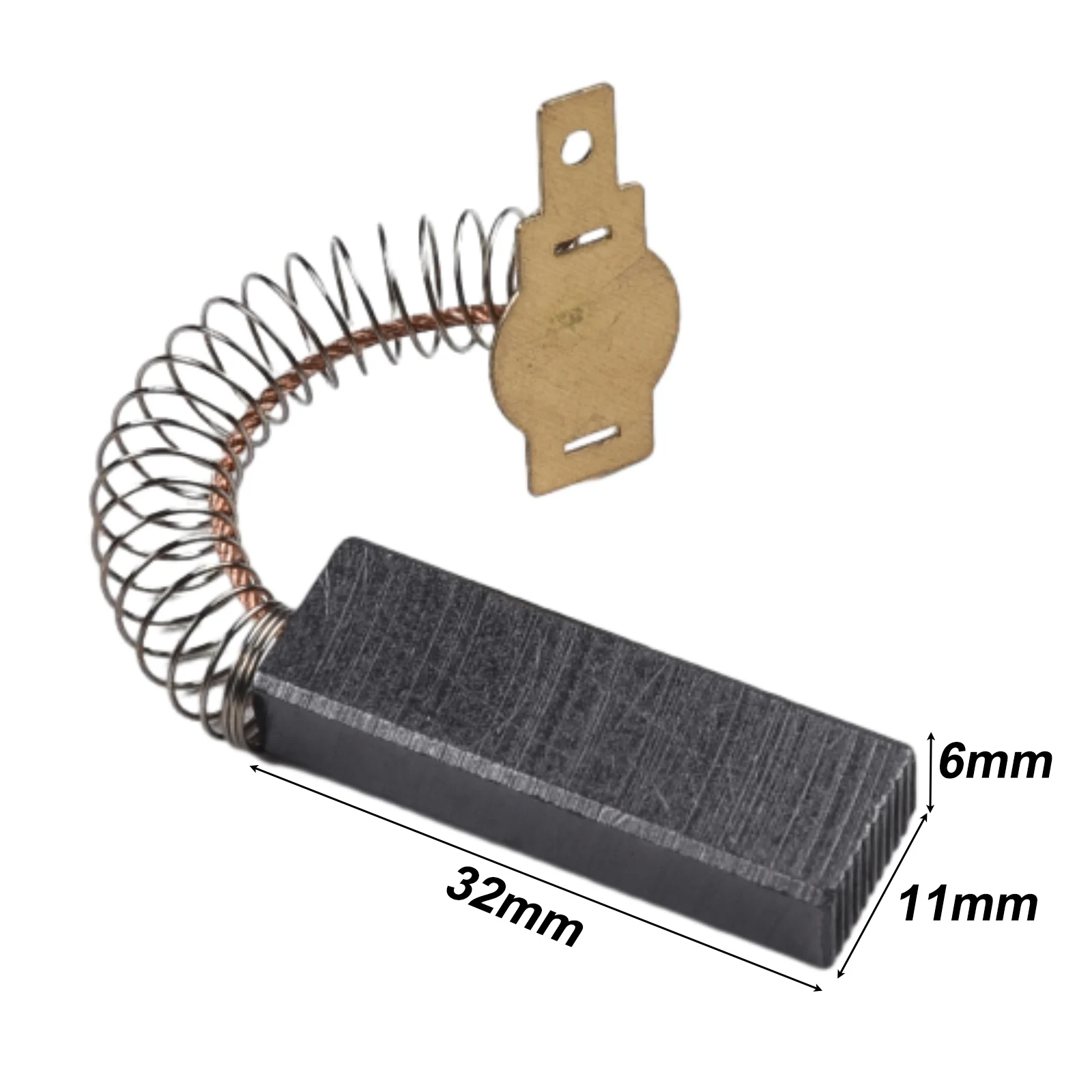 Description Picture 6 of item2/10pcs Vacuum Motor Carbon Brush Power Tool Grinding Accessories Repair Spare Motor Carbon Brush 32*11*6mm For Various Vacuum