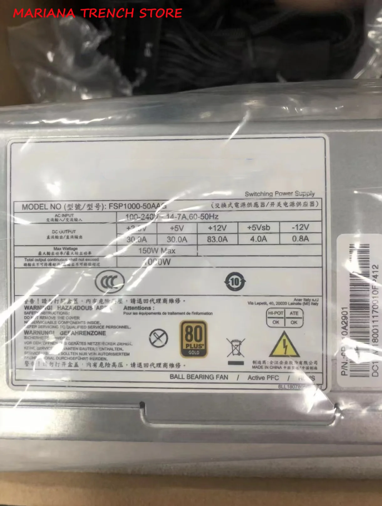 

Фотосессия для FSP 1000 Вт 80 PLUS ЗОЛОТОЙ полный модуль питания