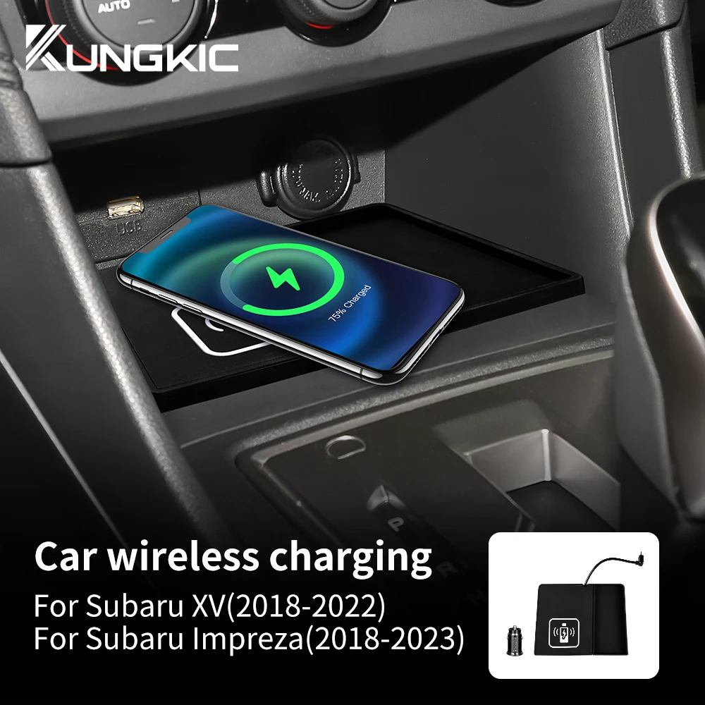Car Wireless Charger For Subaru XV Impreza 2018 2019 2020 2021 2022