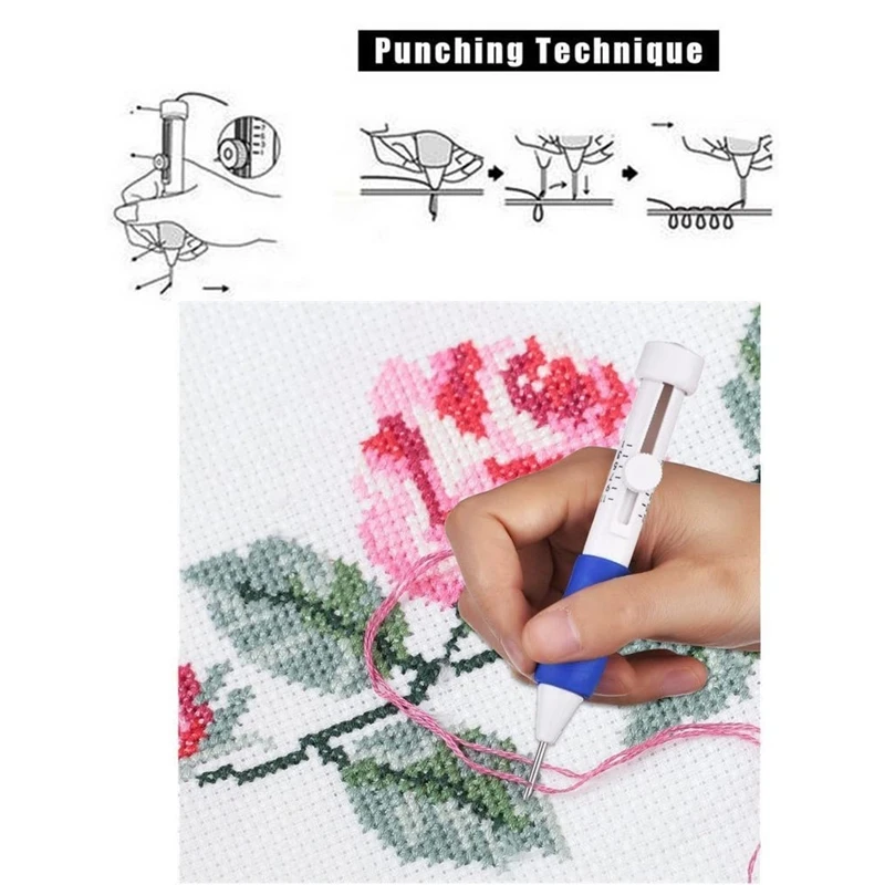 ABJY-3 Size Punch Needle Set Embroidery Stitching Craft Tool For Diy Sewing