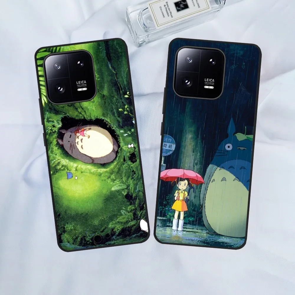 Lovely T-Totoro  Phone Case For Xiaomi 13 12 11 Redmi Note12 Poco F5 F4 Series Soft Black Phone Cover